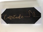 20 X 8 CATTITUDE Canvas CAT Art By Wild Apple Graphics NWT
