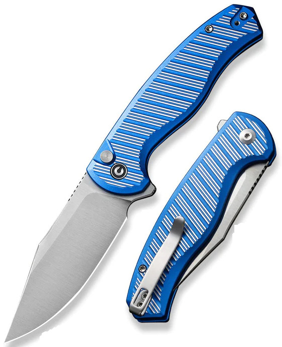 Civivi Stormhowl Blue Folding Knife 3.25" Nitro-V Steel Blade Aluminum Handle