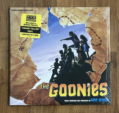 *Sealed* GOONIES original movie score CANARY YELLOW vinyl soundtrack  New