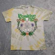 Your Highness Shirt Mens M Multicolor Tie Dye Positive Energy Wake Bake Retro