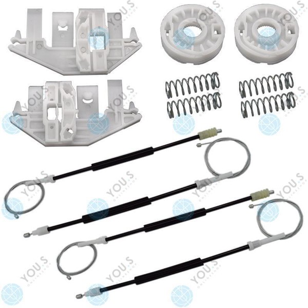 FüR Peugeot 406 95-04 Elektr. Fensterheber Reparatursatz Seilzug SET Vorne L + R-image