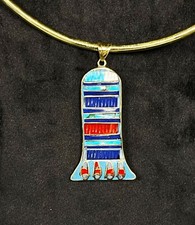 Marvelous Rare Egyptian Amulet for pendants made of copper with natural gemstone