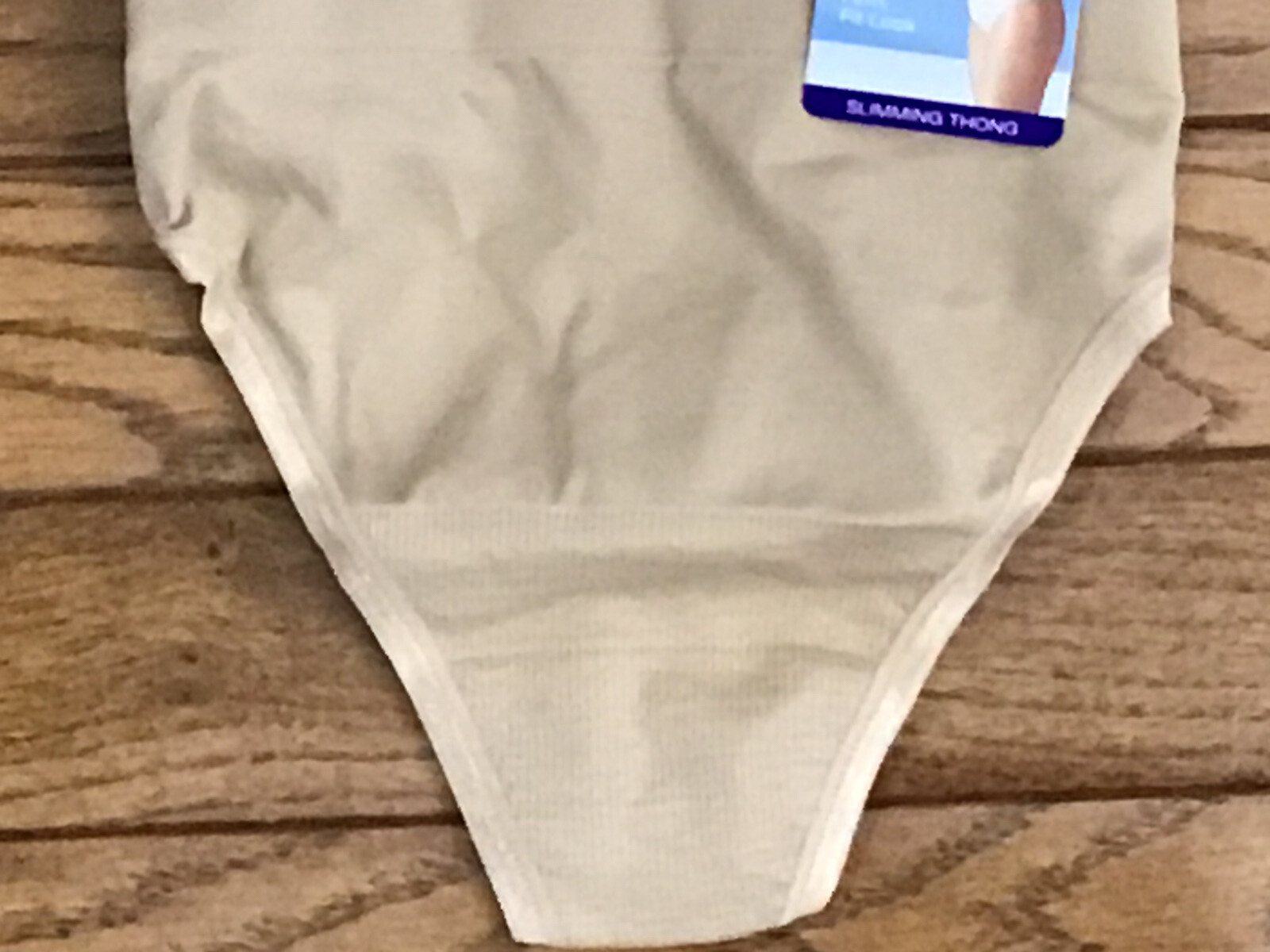 New Life by Jockey Slimming Thong 2 pairs, panties tanga, Medium Beige