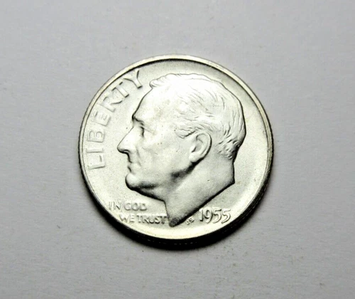 1955-S Roosevelt Dime Gem BU From OBW Roll