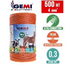 Filo per Recinto Elettrico Elettrificato Recinti elettrici 500 MT 4 mm² Gemi 