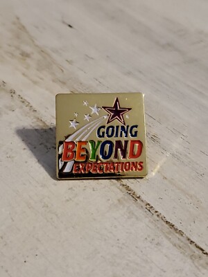 Going Beyond Expectations Saying Enamel Lapel Pin jg