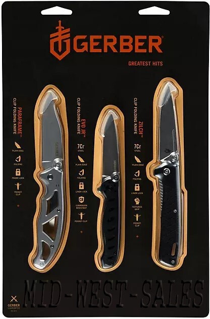 Gerber 3-Piece Folding Knife Set Gerber Gear, Greatest Hits