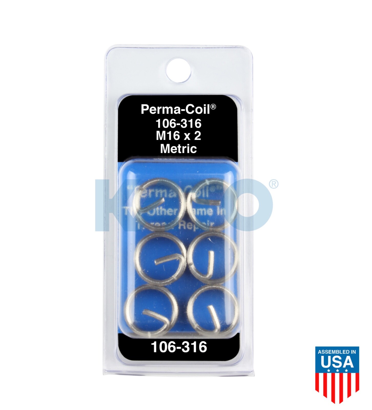 M16X2 Thread Repair Pack 6 Inserts Perma-Coil 106-316 Fits Helicoil R1084-16