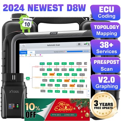 $521 Newest XTOOL D8W Topology Car Coding Full System Diagnostic Scanner Tool