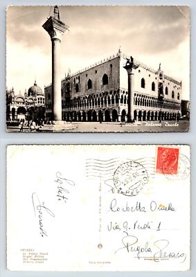 Venice Palazzo Ducale Vintage Postcard Black and White Unused Condition