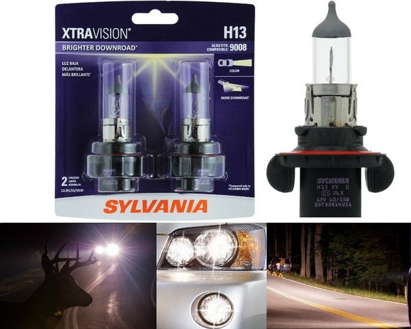 Sylvania Xtra Vision 9008 H13 65/55W Zwei GlüHbirnen Kopf Licht Ersatz Dot Ware-image
