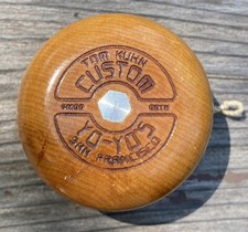 Mint Tom Kuhn Custom No Jive Wood 3 - 1 Yo-Yo San Francisco Leather Holster Vint