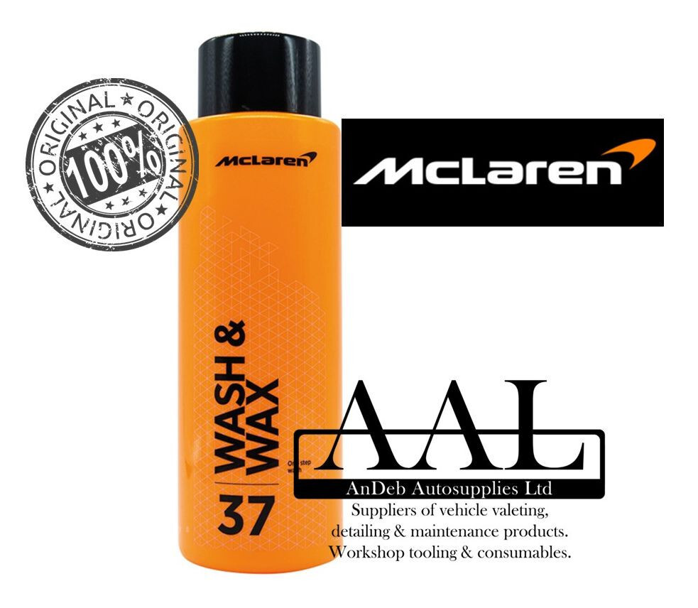 MCLAREN WASH & WAX #37 CAR BIKE CARAVAN MOTORHOME SHAMPOO  & WAX - 500ML