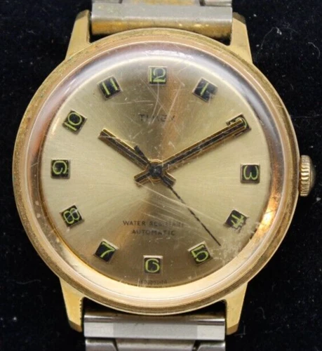 TIMEX AUTOMATIC 4606003124 VINTAGE MEN'S WATCH 34.8mm 17.3mm LUG RUNS (EJ2)