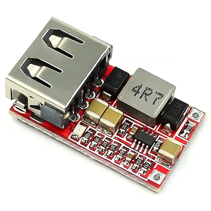 6-24V Input to 5V 3A Output USB Charger Module DC-DC Buck Step-Down ...