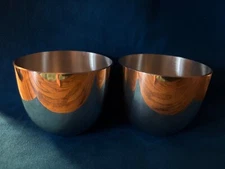 2 Kirk Stieff Pewter Thomas JEFFERSON CUPS Monticello Wine Dessert Drink Jewelry