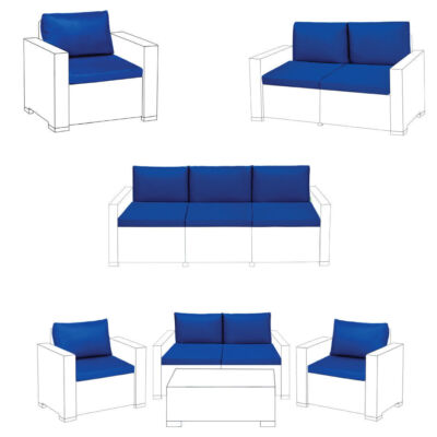Kissenpolster für Keter Allibert California Rattan Gartenmöbel Sofa Sessel
