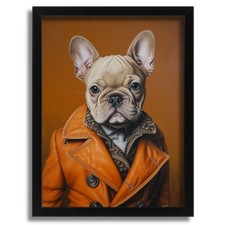 Vintage Puppy Dog In A Suit Print Painting Animal Dog Wall Art Puppy Picture Dog