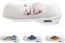 Small Animals Digital Pet Scale for Dogs Cats, Portable Electronic Kitchen Food