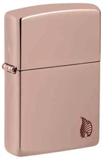 Zippo 46401, Flame Design Armor Lighter, High Polish Rose Gold Finish, NEW