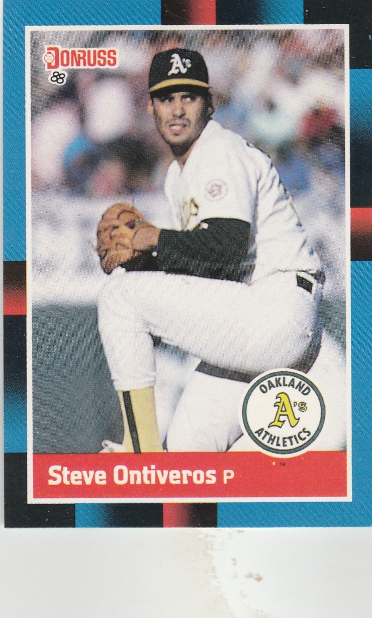FREE SHIPPING-MINT-1988 Donruss Oakland Athletics Baseball  #467 Steve Ontiveros