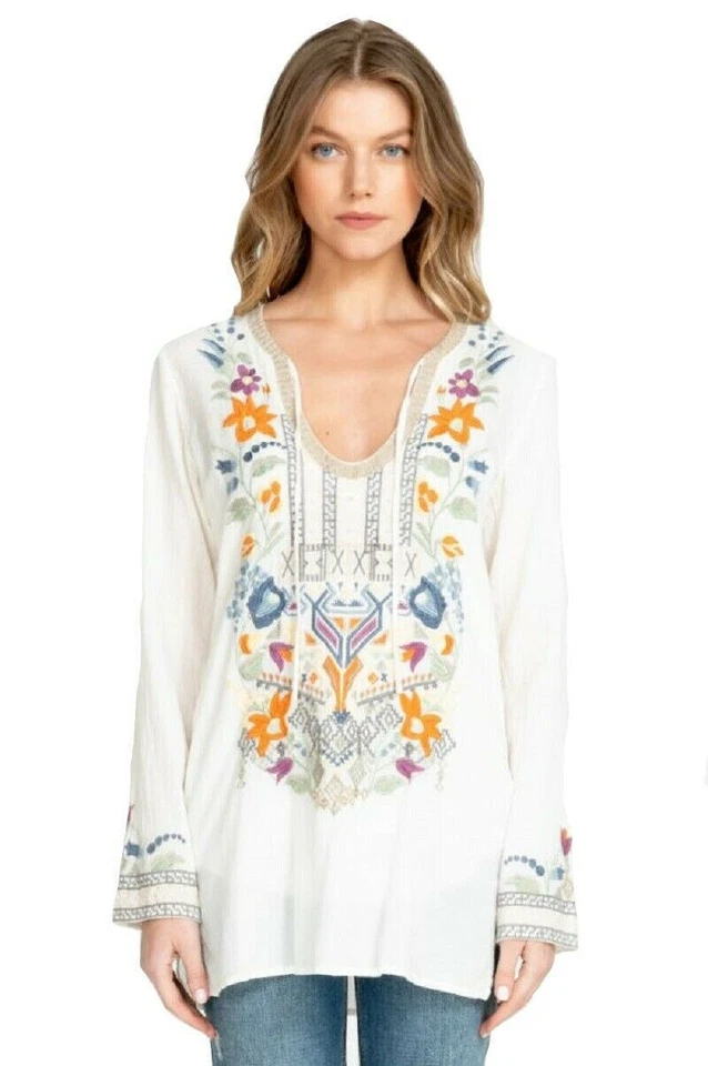 Johnny Was Oaklyn Blouse En Coton - B14719-2 - Photo 1/1