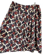 Vintage Floral Paisley Maxi Midi Skirt Plus Size 24 Cottage Core Prairie Boho