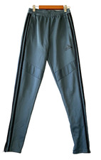 Adidas Womens Tiro 19 Gray Black Aeroready Training Pants Ankle Zip Size XS