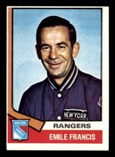 1974 Topps Hockey #9 Emile Francis EX/MT