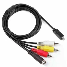 5ft AV TV RCA Video Cord Cable For SONY DCR-DVD92 DCR-HC1000 DCR-HC20 DCR-HC21