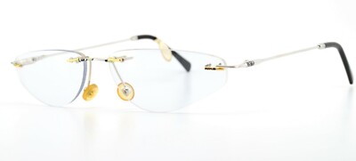 VIDI VICI Brille Intermezzo 5604 Luxury Rimless 22K Gold Silber 1990s Germany 