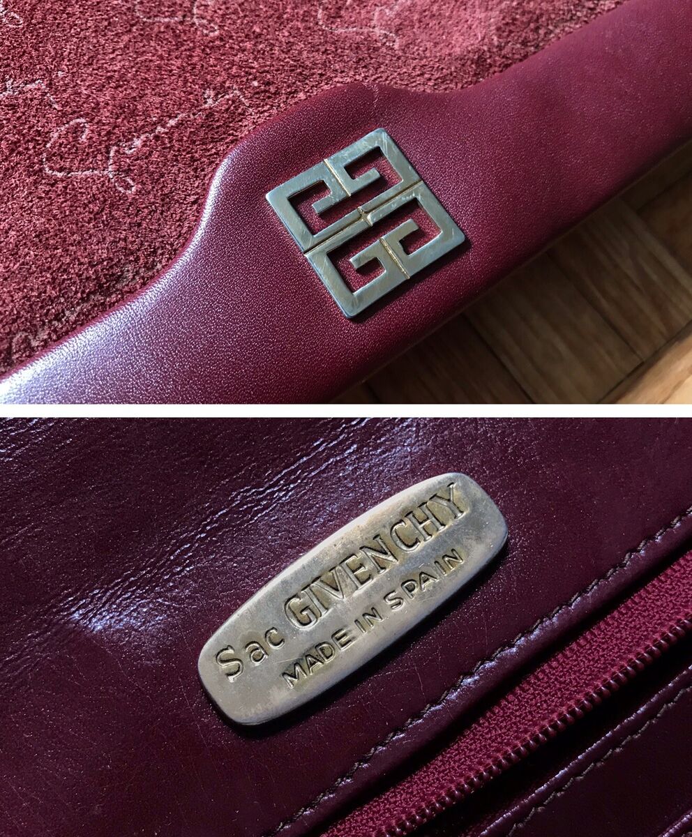 Sac GIVENCHY Vintage Purse Made in Spain Signature Logo Red Sac GIVENCHY Vintage Purse Made in Spain Signature Logo Red