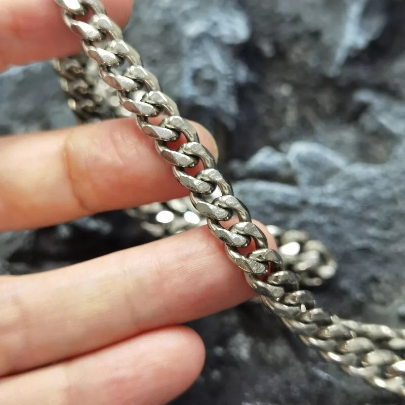Titanium cuban shop link chain