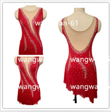 062 Women Aldult Girls Costume Performance Leotard Ice Figure Skating Dresses