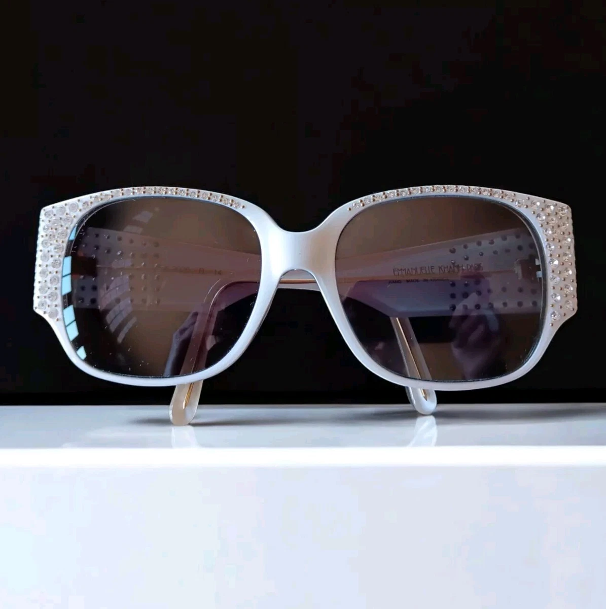 EMMANUELLE KHANH White Vintage Sunglasses for sale | eBay display picture 1