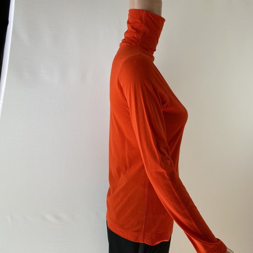 LANDSEND Women’s Long Sleeve Red Shirt Top Medium Height Collar 60% Cotton XXS - Picture 7 of 10