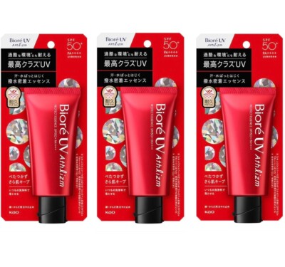 Biore Athrism Protect Essence UV Sunscreen SPF50+ PA++++  70g Set of 3