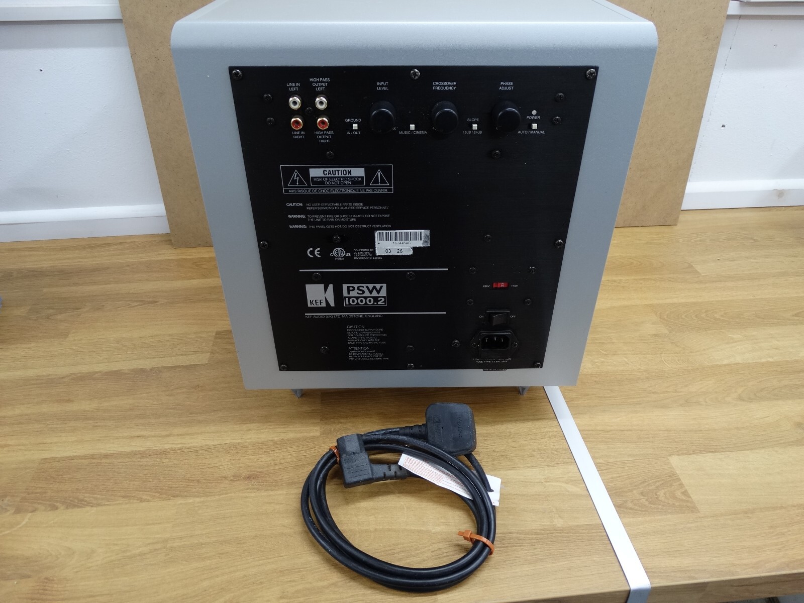 KEF PSW1000.2 Subwoofer 100 W Silver eBay