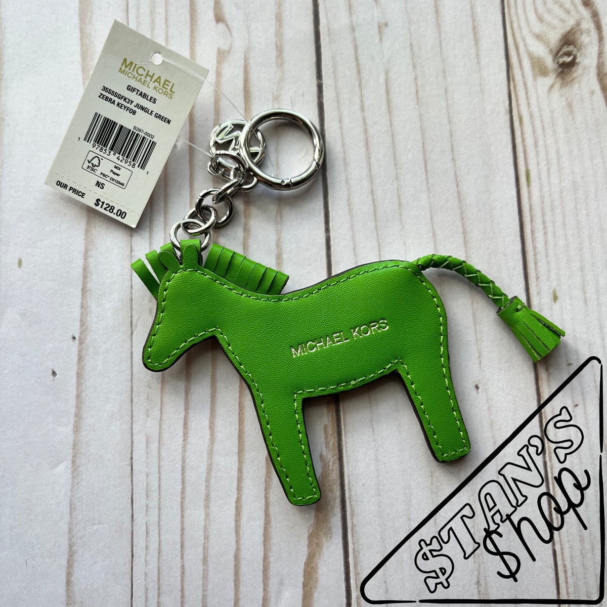 MICHAEL KORS Women's Zebra Keychain Key Fob Bag Charm | eBay