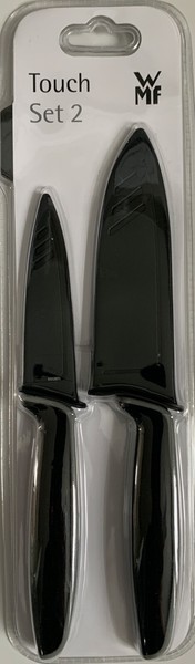 Wmf Touch Messerset 2-Teilig Schwarz KüChenmesser Mit SchutzhüLle Beschichtet-image