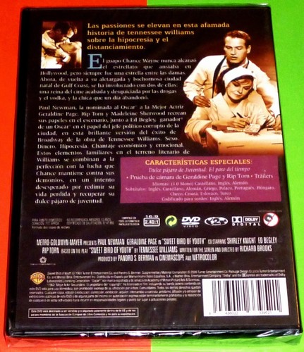 DULCE PÁJARO DE JUVENTUD / SWEET BIRD OF YOUTH (Dvd R2) Eng Deu Esp - pajaro de - Imagen 3 de 3