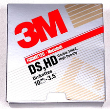 NEW 3M High Density 3.5" Diskettes 10 Pack IBM Formatted DS HD Floppy Disks