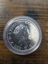 2017 SILVER GREAT BRITAIN UK 2 POUNDS 1 OZ BRITANNIA IN CAPSULE