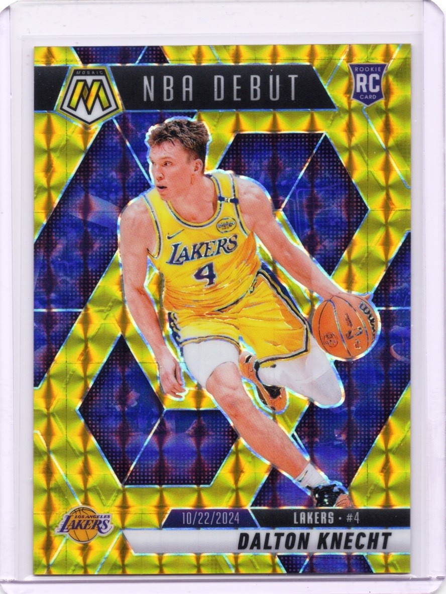 2024-25 Panini Mosaic NBA Debut Dalton Knecht Gold Mosaic /10 Lakers