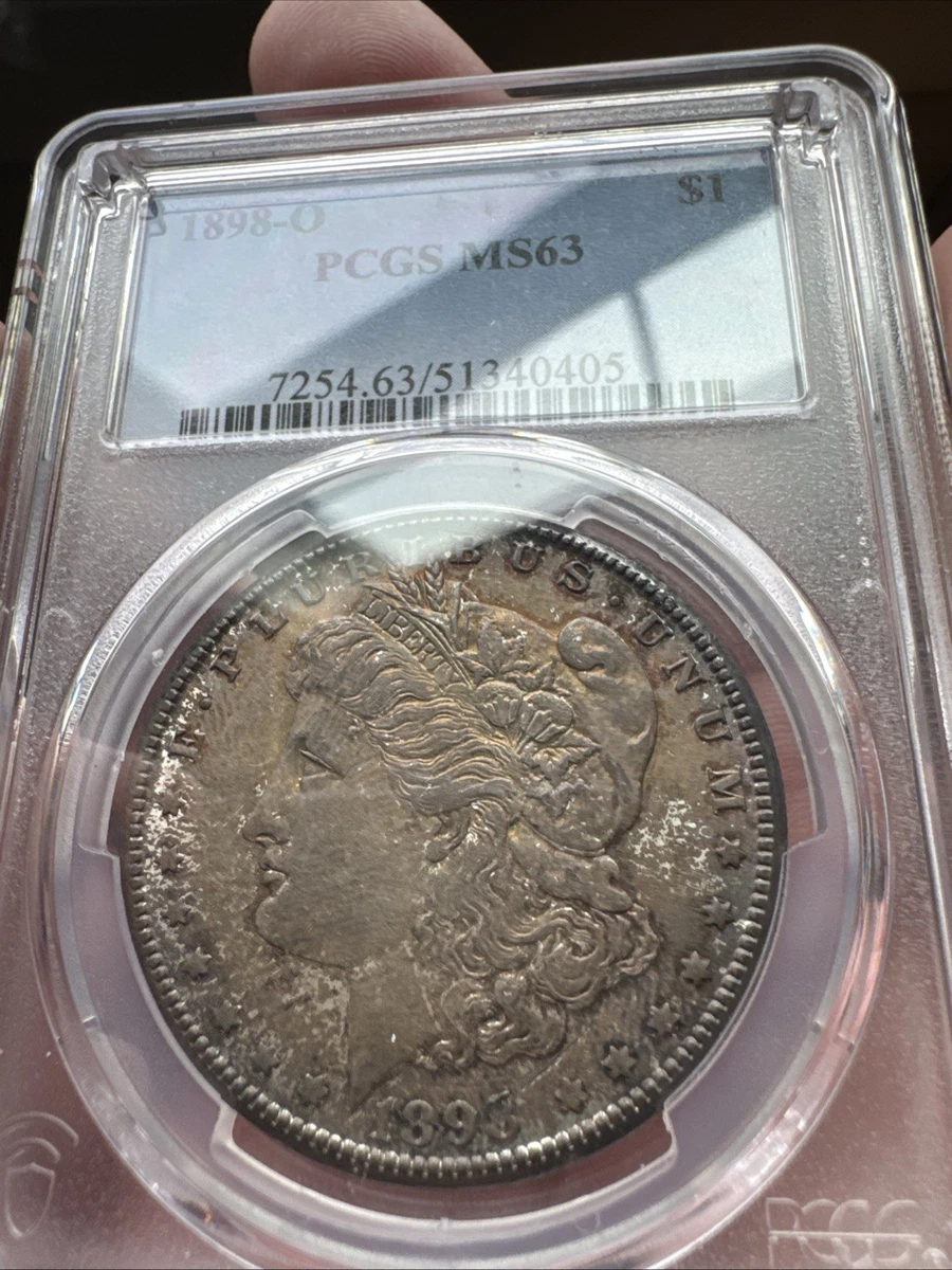 PCGS Certified MS 63 Graded 1898 Year Morgan US Dollars (1878-1921