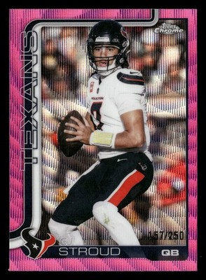2025 Topps Chrome #119 CJ Stroud Pink Wave Refractor #/250