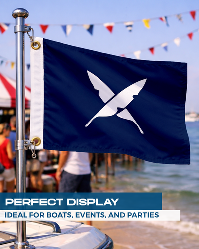 AGAS 12x18in Yacht Club Officers Flag– 200D Nylon - Multi Size Variation - Picture 49 of 128