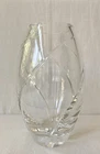 Vintage Tiffany & Co Glass Crystal Swirl Tall Vase W/O box  8.5” tall
