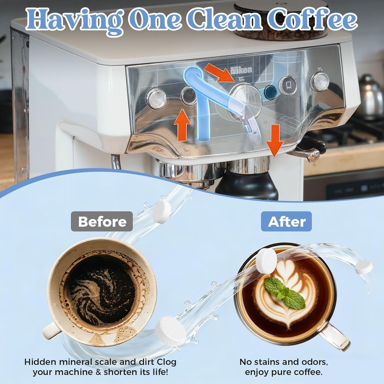 Coffee Maker Cleaner Descaler Tablets for Keurig Nespresso Ninja 24 Pack
