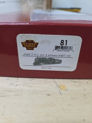 Broadway Limited HO ATSF 2-10-2 Steam Loco con DCC #3877  | Zustand: Used